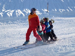 Pflug lernen beim Skikurs