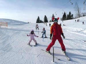 Skikurs beim Tellerlift