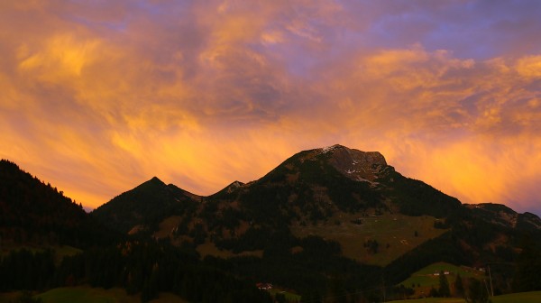 schöne Abendstimmung überm Gamsfeld