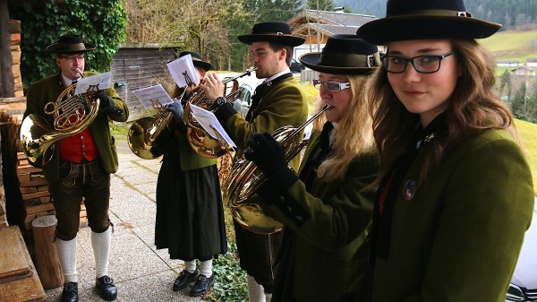 Besuch von der Bläsergruppe zu Hause, danke schön war's!