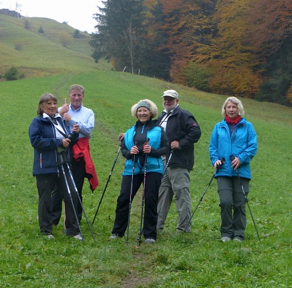 Ob's regnet oder schneit, wir gehen auf den Berg