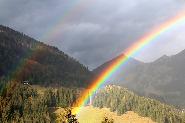 Regenbogen über Russbach - Dachstein West