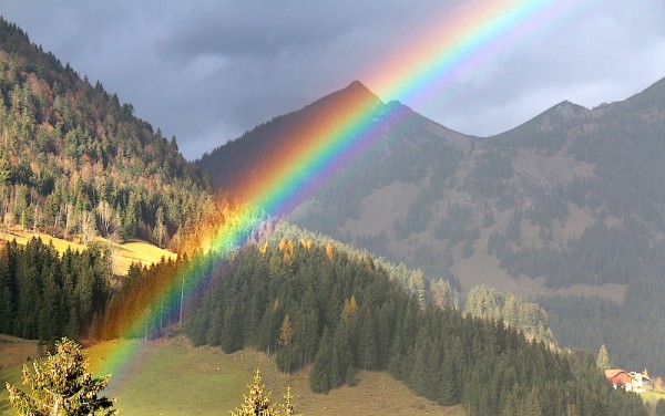 Regenbogen über Russbach - Dachstein West