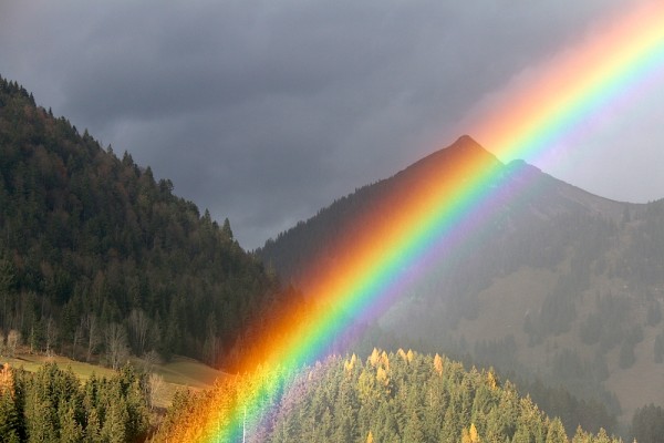 Regenbogen über Russbach - Dachstein West